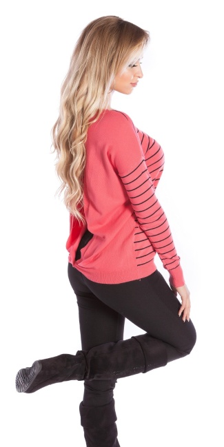 pullover backless Coral